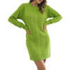 Robe Pull Câble Vert Fluo