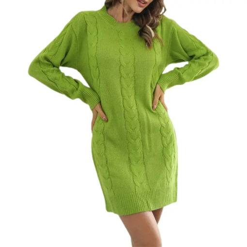 Robe Pull Câble Vert Fluo