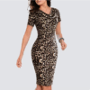 Robe cintrée léopard vintage