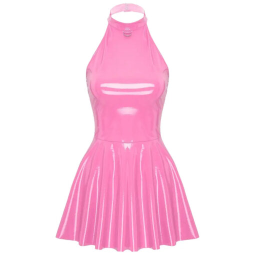 la Robe Vinyle Rose Fluo pour femme