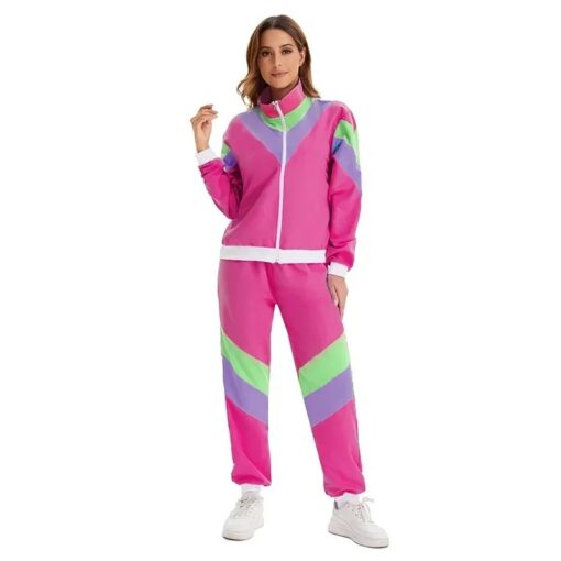 Survêtement rose néon femme