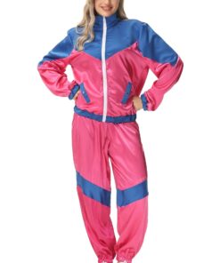Survêtement rétro femme colorblock années 80