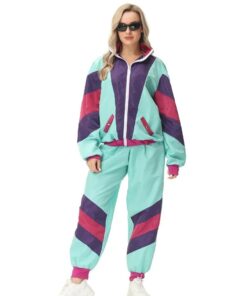 Survêtement oversize femme vert menthe & prune