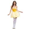 Robe Courte Jaune De Princesse