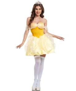 Robe Courte Jaune De Princesse