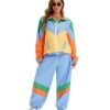 Survêtement multicolore rétro femme