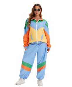 Survêtement multicolore rétro femme