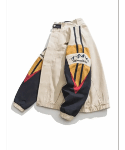 vue de profile de la Veste Vintage Montagne Multicolore