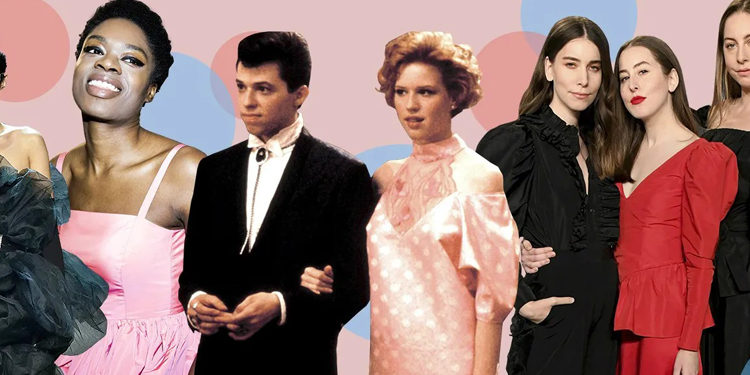 Tenues de soirée années 80 – Robes à volants, manches bouffantes, smokings vintage et looks élégants rétro