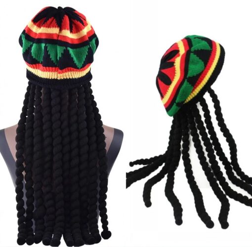 Bonnet Rasta Dreadlocks Tricolore