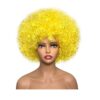 Perruque Afro Disco Jaune Fluo