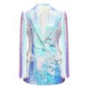 Blazer Holographique Blanc Irisé