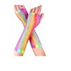 Gants résille arc-en-ciel année 80