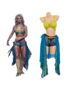 Costume année 80 diva pop verte