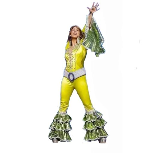 Tenue Disco ABBA Jaune Fluo