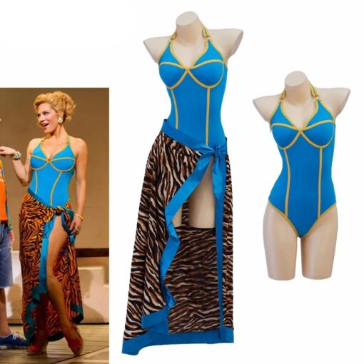 Maillot Glam Jungle Turquoise & Jupe Léopard
