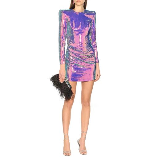 Robe Glam Chromatique à Sequins