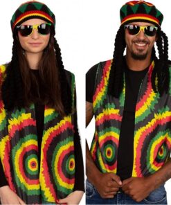 Bonnet Rasta Dreadlocks Tricolore