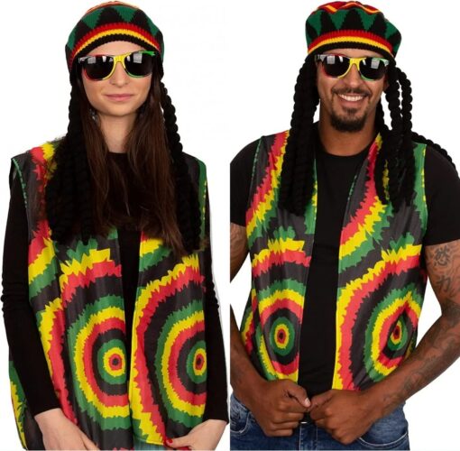 Bonnet Rasta Dreadlocks Tricolore