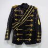 Veste Officier Pailletée Noire Années 80