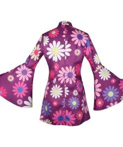 Robe année 80 fleurs psychédéliques