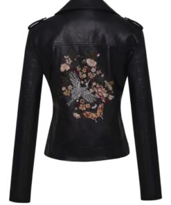 Veste année 80 noire brodée | Déguisement 80's