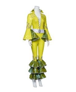 Tenue Disco ABBA Jaune Fluo