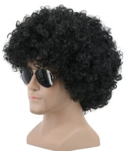 Perruque Afro Homme Noire Deluxe