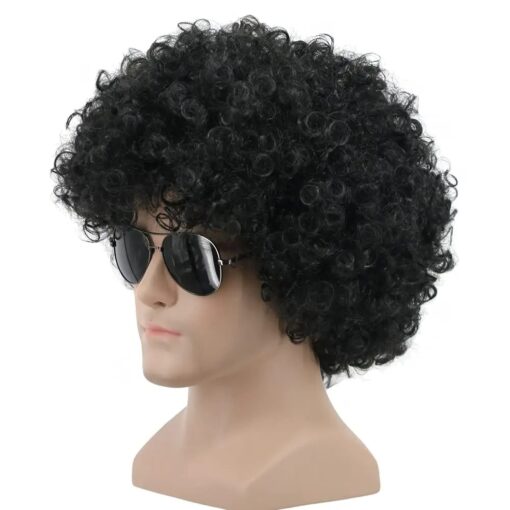 Perruque Afro Homme Noire Deluxe