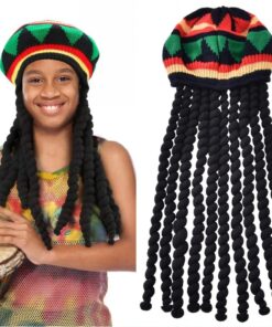 Bonnet Rasta Dreadlocks Tricolore