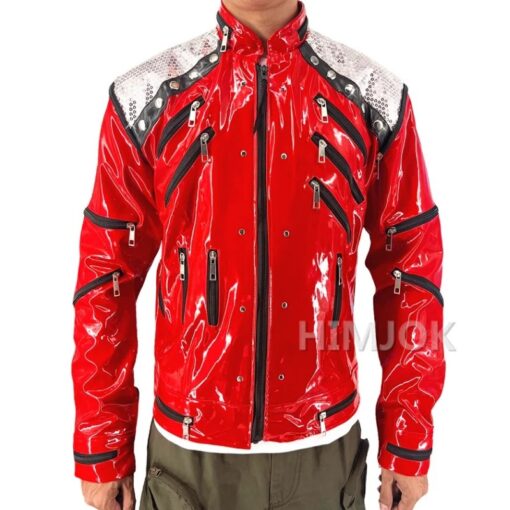 Veste Rouge Zippée Années 80