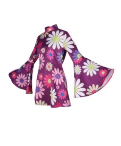 Robe année 80 fleurs psychédéliques