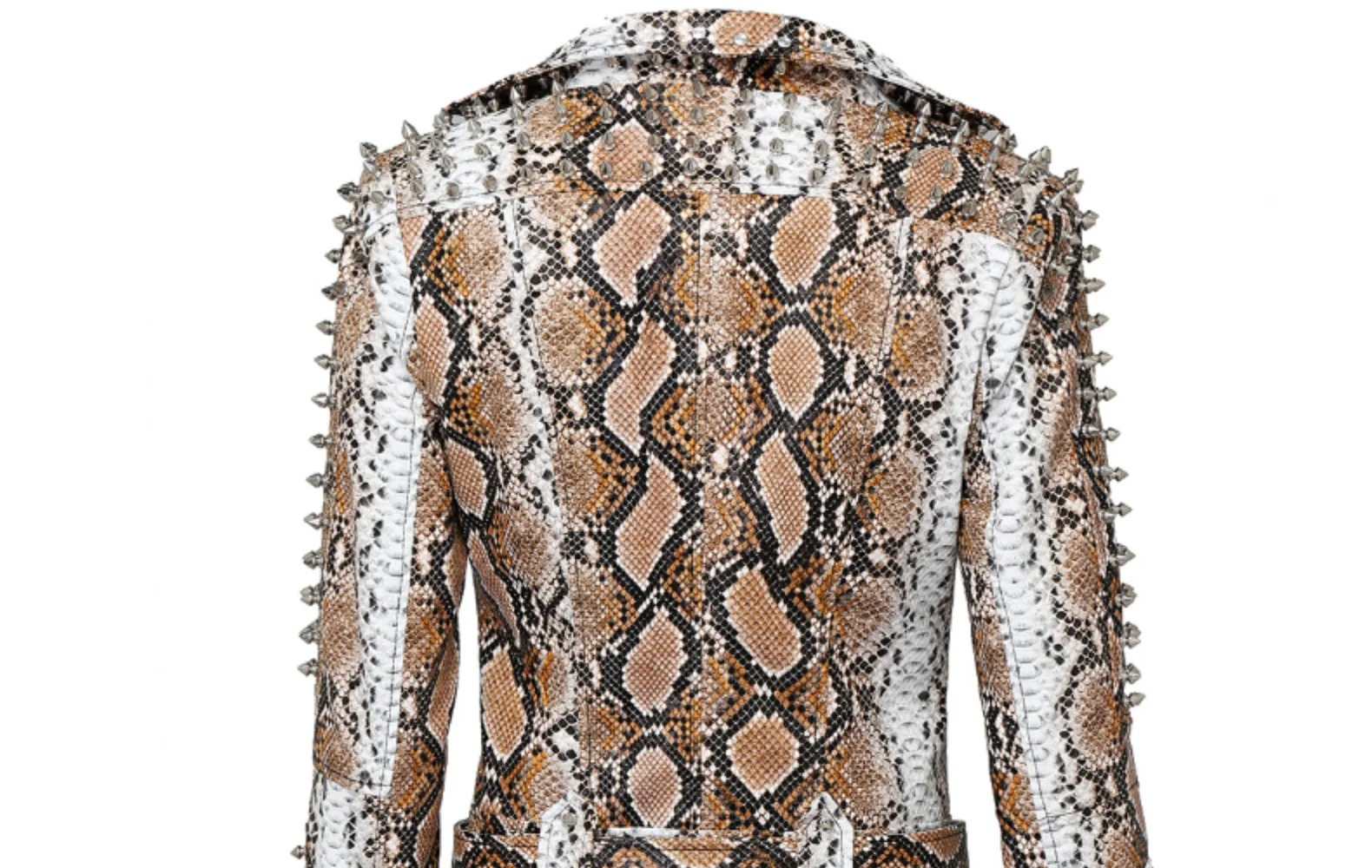 dos de la Veste année 80 python cloutée