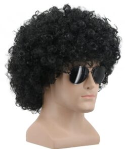 Perruque Afro Homme Noire Deluxe