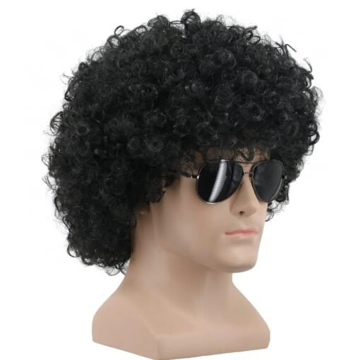 Perruque Afro Homme Noire Deluxe