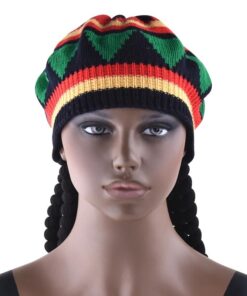 Bonnet Rasta Dreadlocks Tricolore