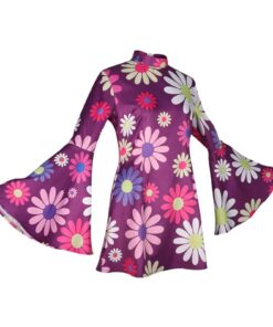 Robe année 80 fleurs psychédéliques