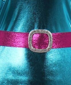 Combinaison année 80 disco turquoise