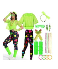 Ensemble Fluo Année 80 Multicolore