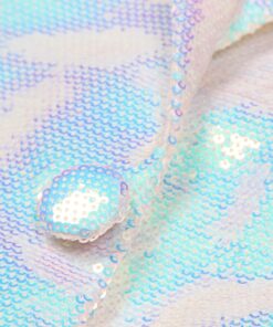 Blazer Holographique Blanc Irisé