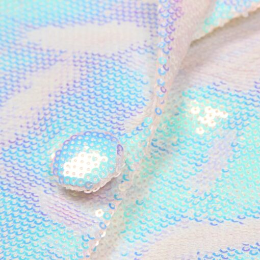 Blazer Holographique Blanc Irisé