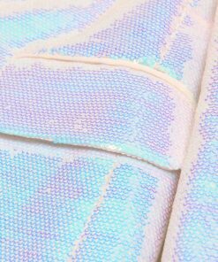 Blazer Holographique Blanc Irisé
