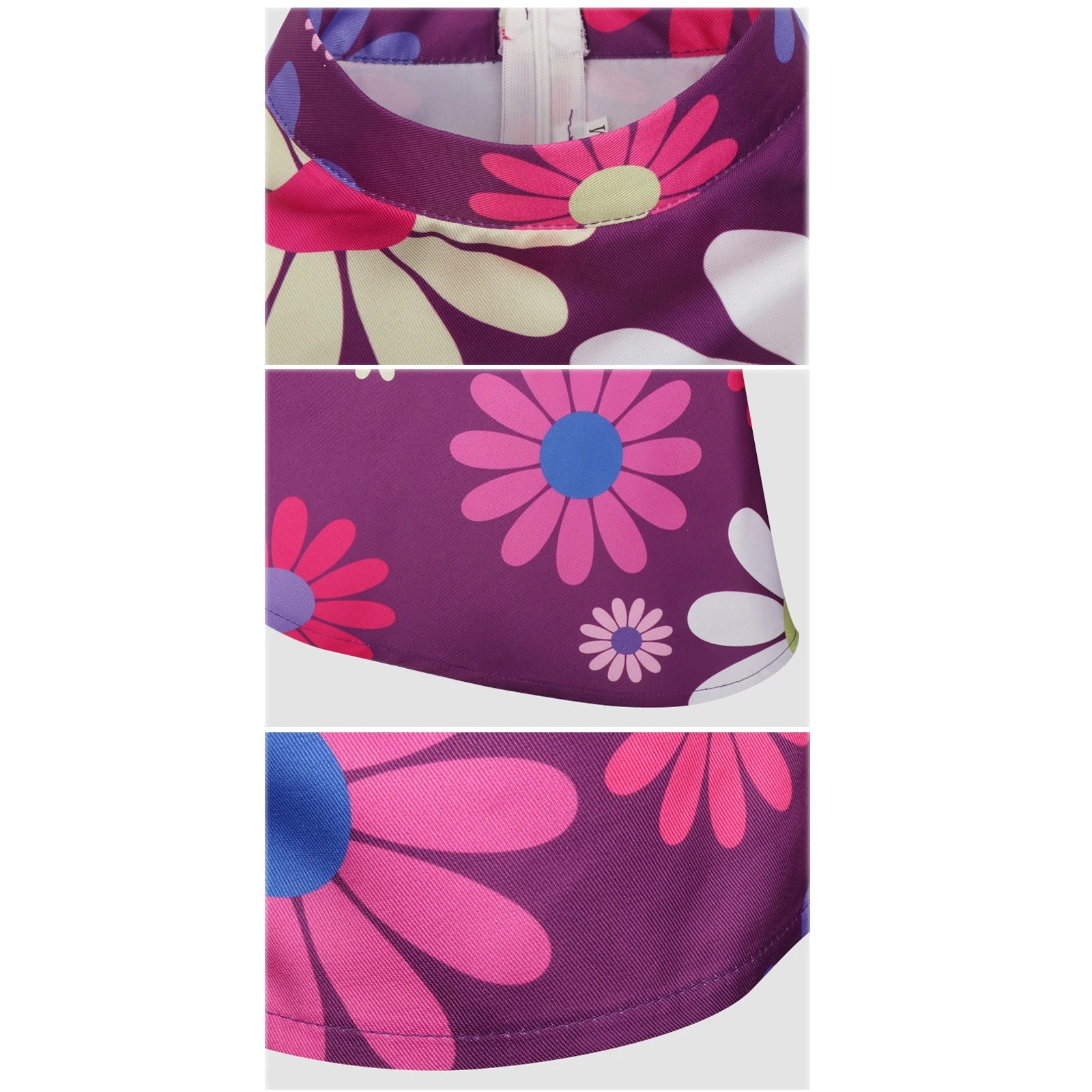 Robe année 80 fleurs psychédéliques