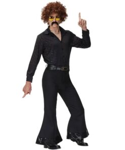 Ensemble Disco Homme Pailleté Noir