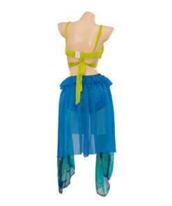 Costume année 80 diva pop verte pour femme