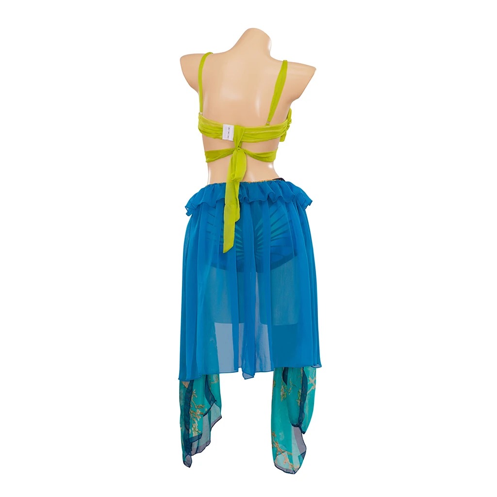 Costume année 80 diva pop verte pour femme