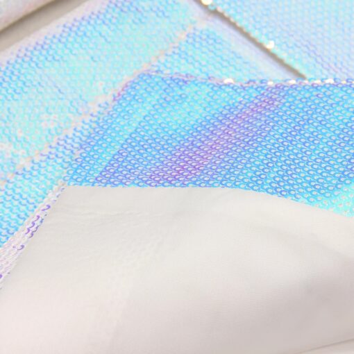 Blazer Holographique Blanc Irisé