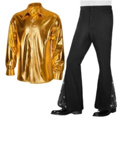 Ensemble Disco Doré Homme