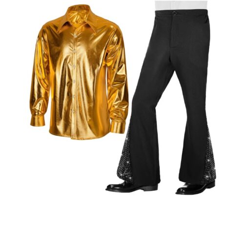 Ensemble Disco Doré Homme