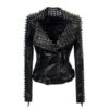 Veste année 80 rock croco noire